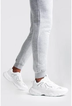 Reflective Edge Chunky Trainer In White 3 Reflective Edge Chunky Trainer In White