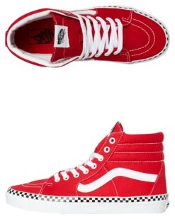 Womens Sk8 Hi Shoe Racing Red