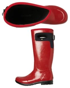 Womens Tacoma Solid Tall Boot Red