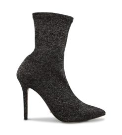 Davis Black Stretch Glitter Ankle Boots By Tony Bianco Shoes