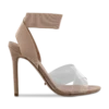 Kami Clear Vynalite/Blush Kid Suede Heels By Tony Bianco Shoes