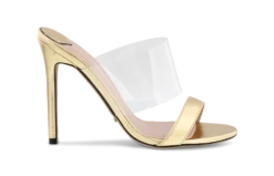 Kosta Gold Foil/Clear Vynalite Heels By Tony Bianco Shoes