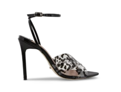 Meeka Leopard Vynalite/Black Patent Heels By Tony Bianco Shoes