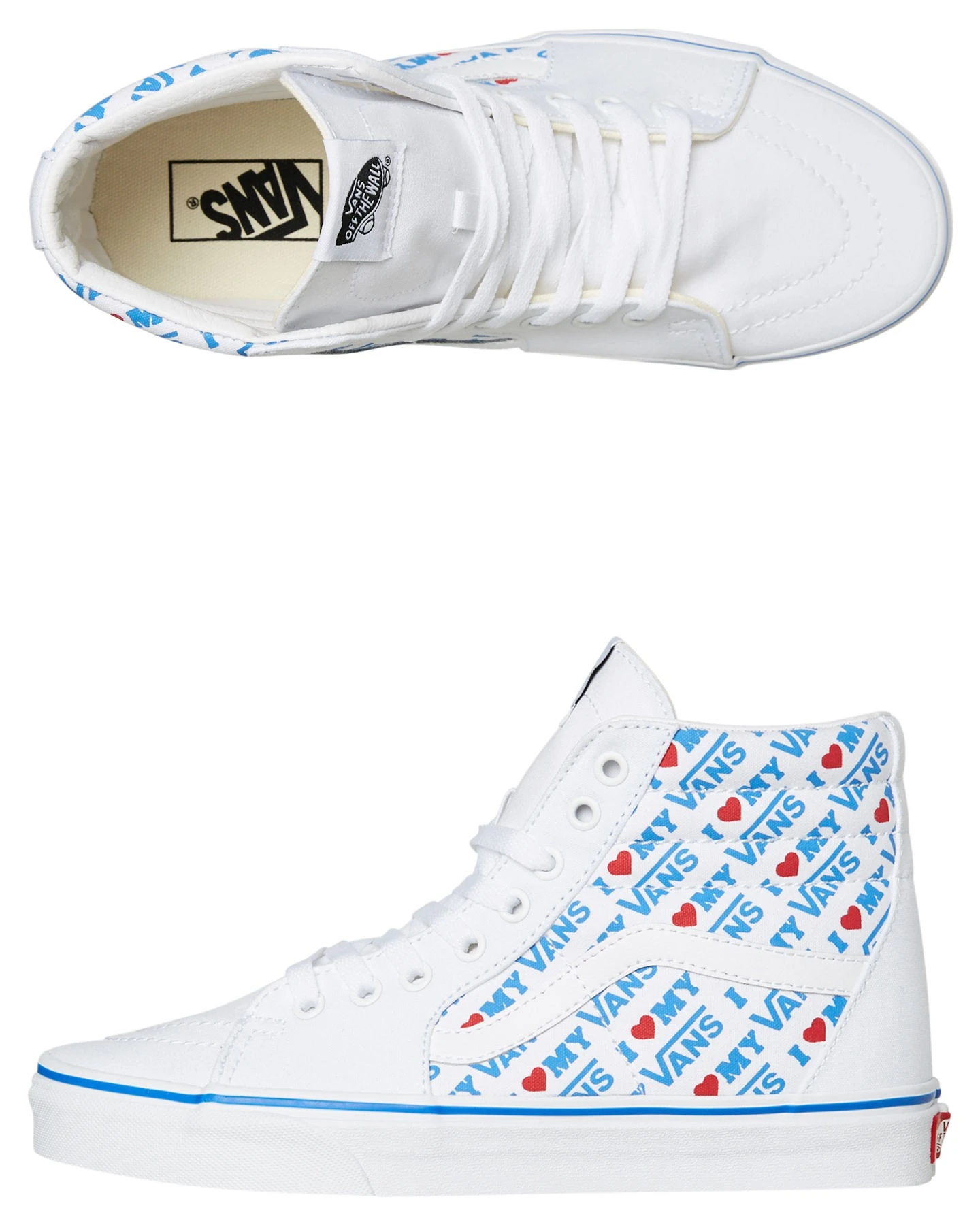 Womens Sk8 Hi Shoe True White Print 3 Womens Sk8 Hi Shoe True White Print