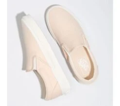 Pink - Classic Slip On Brush Twill Vanilla Cream Sale Shoes By Vans