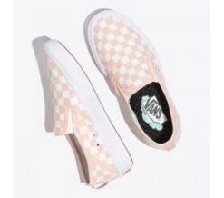 (Checker) Spanish Villa/White - Comfycush Slip On Checkerboard Pink/White Sale Shoes By Vans