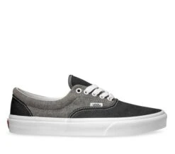(Chambray) Canvas Black/True White - Era Chmbray Canvas Black/White Sale Shoes By Vans
