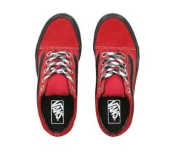 (90S Retro) Chili Pepper/Black - Old Skool 90s Retro Lug Platform Red Sale Shoes By Vans