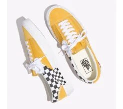 (Checkerboard) Yolk Yellow/True White - Slip-On Cap Sale Shoes By Vans