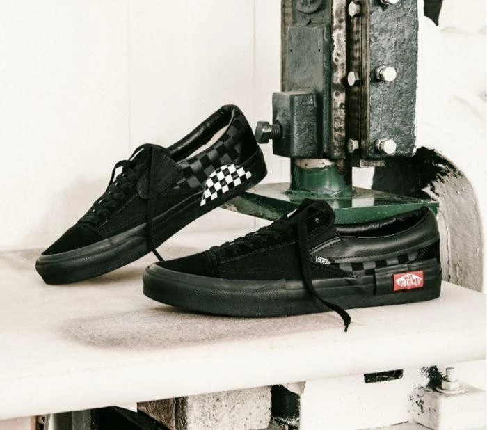 (Checkerboard) Black/Black - Unisex Slip-On Cap Sale Shoes By Vans 3 (Checkerboard) Black/Black - Unisex Slip-On Cap Sale Shoes By Vans