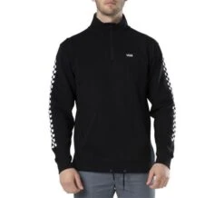 Black Checkerboard - Versa Quarter Zip Hoodie Black Sale Shoes By Vans