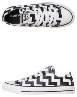 Womens All Star Glam Dunk Shoe White Black