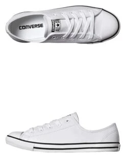 Chuck Taylor Womens All Star Dainty Leather Shoe White